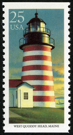 West Quoddy Head - Maine United States Postage Stamp | Lighthouses