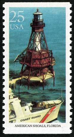 American Shoals - Florida United States Postage Stamp | Lighthouses