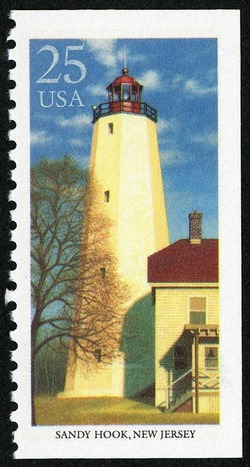 Sandy Hook - New Jersey United States Postage Stamp | Lighthouses