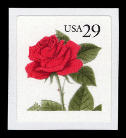 Red Rose United States Postage Stamp