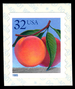 Peaches - Self-adhesive - Horizontal Imperforate United States Postage Stamp