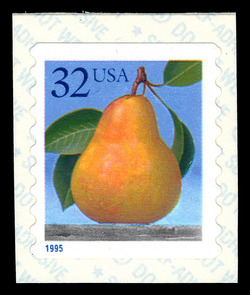 Pear - Self-adhesive - Horizontal Imperforate United States Postage Stamp