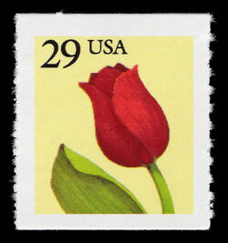 Flower - Tulip - Rouletted Coil United States Postage Stamp