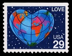 Heart Earth - Booklet Single United States Postage Stamp