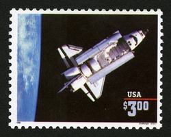 Challenger Space Shuttle - Priority Mail - 1995 Date United States Postage Stamp
