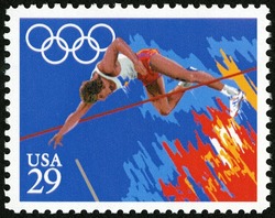 Pole Vault United States Postage Stamp | Summer Olympics - 92
