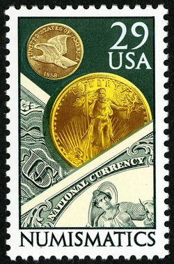Numismatics United States Postage Stamp