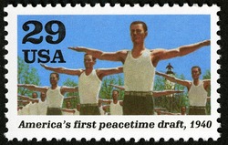 America's First Peacetime Draft United States Postage Stamp | World War II