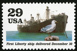 First Liberty Ship Delivered United States Postage Stamp | World War II