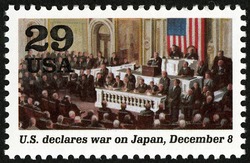 U.S. Declares War on Japan United States Postage Stamp | World War II