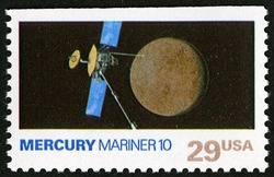 Mercury - Mariner 10 United States Postage Stamp | Space Exploration