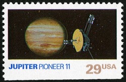 Jupiter - Pioneer 11 United States Postage Stamp | Space Exploration