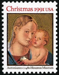 Antoniazzo - Madonna and Child United States Postage Stamp