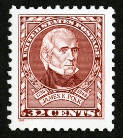 James K. Polk United States Postage Stamp