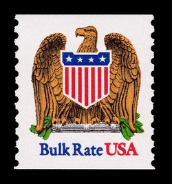 Eagle and Shield - Red USA United States Postage Stamp