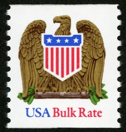 Eagle and Shield - Blue USA - SV United States Postage Stamp