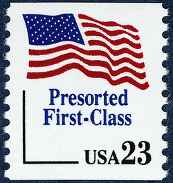 American Flag - Presorted First-Class United States Postage Stamp