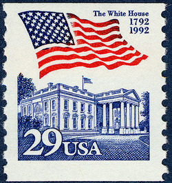 Flag Over White House United States Postage Stamp
