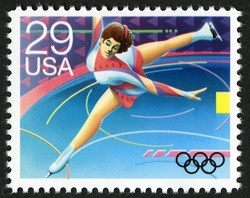 Figure Skating United States Postage Stamp | Winter Olympics 92