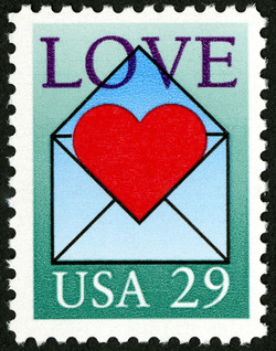 Heart in Envelope United States Postage Stamp | Love