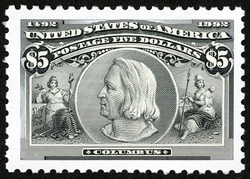 Christopher Columbus Portrait United States Postage Stamp | The Voyages of Christopher Columbus