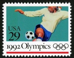 Soccer United States Postage Stamp | 1992 Olympics