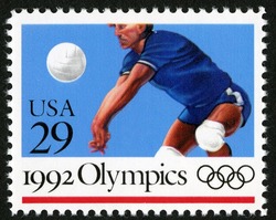 Volleyball United States Postage Stamp | 1992 Olympics