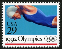 Swimming United States Postage Stamp | 1992 Olympics
