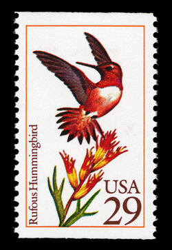 Rufous Hummingbird United States Postage Stamp | Hummingbirds