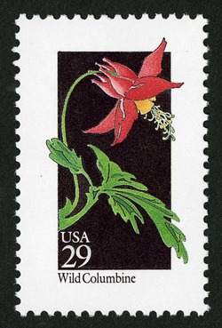 Wild Columbine United States Postage Stamp | Wildflowers
