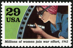 Millions of Women Join War Effort United States Postage Stamp | World War II