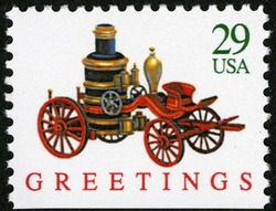 Train Toy - Booklet Single United States Postage Stamp | Christmas Toys
