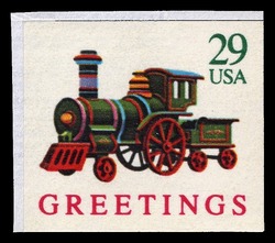 Train Toy - Self-adhesive United States Postage Stamp | Christmas Toys