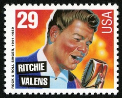Ritchie Valens - Rock and Roll Singer United States Postage Stamp | Legends of American Music