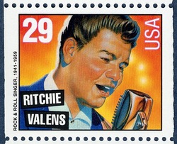 Ritchie Valens - Rock and Roll Singer - Booklet Single United States Postage Stamp | Legends of American Music
