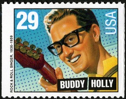 Buddy Holly - Rock and Roll Singer - Booklet Single United States Postage Stamp | Legends of American Music