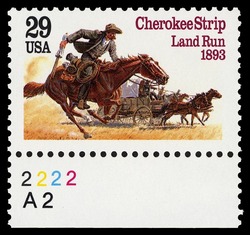 Cherokee Strip Land Run United States Postage Stamp