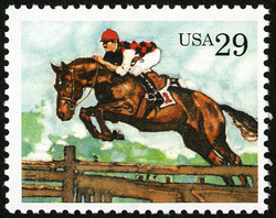 Steeplechase United States Postage Stamp | Sport Horses