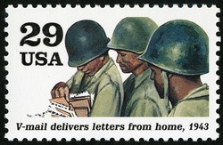 V-mail Delivers Letters From Home United States Postage Stamp | World War II