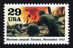 Marines Assault Tarawa United States Postage Stamp | World War II