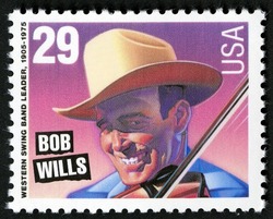 Bob Wills - Western Swing Band Leader United States Postage Stamp | Country and Western Music