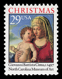 Giovanni Battista Cima - Madonna and Child United States Postage Stamp