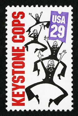 Keystone Cops United States Postage Stamp | Silent Screen Stars