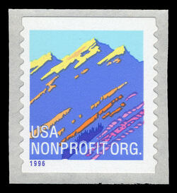 Mountain - Nonprofit Org - Self-adhesive - 1996 Date United States Postage Stamp