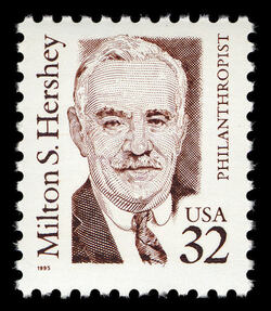 Milton S. Hershey United States Postage Stamp | Great Americans