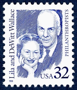 Lila and DeWitt Wallace United States Postage Stamp | Great Americans