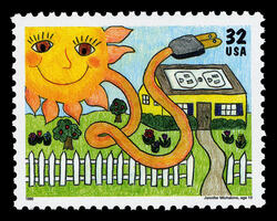 Solar Energy United States Postage Stamp | Earth Day