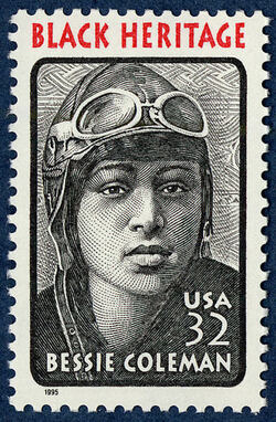Bessie Coleman United States Postage Stamp | Black Heritage