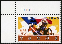 Texas Statehood United States Postage Stamp