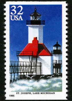 St. Joseph - Lake Michigan United States Postage Stamp | Great Lakes Lighthouses